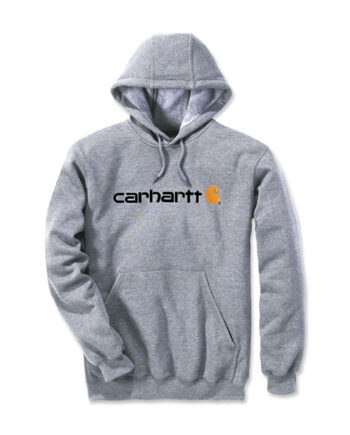Carhartt Signature logo hoodie heather grey