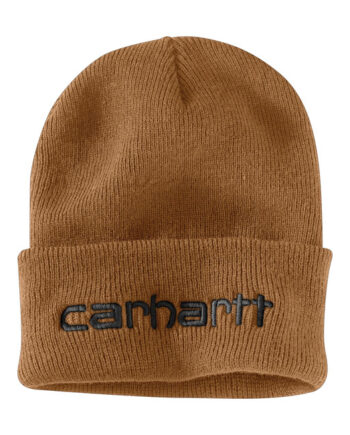 Carhartt Knit insulated logo cuffed beanie carhartt brown