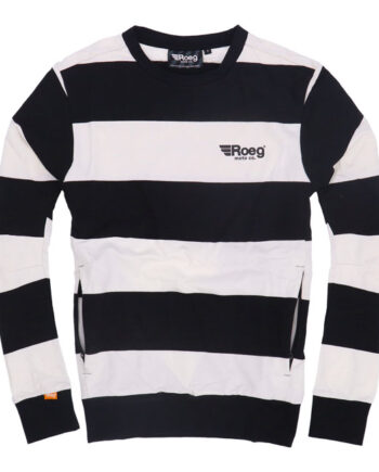 Roeg Shawn stripe sweatshirt off-white/black