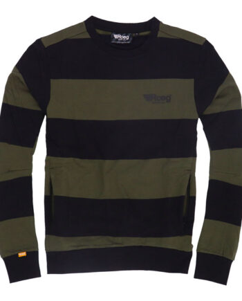 Roeg Shawn stripe sweatshirt army/black