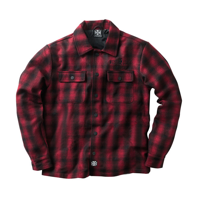 WCC Wool lined Plaidshirt red/black